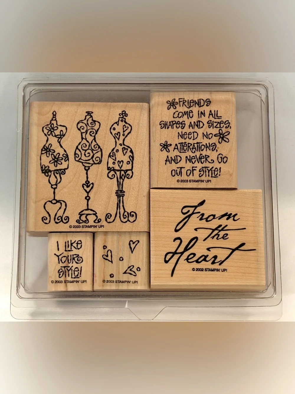 2 Stampin’ Up Stamp Sets ~Fashion/Friends/A Girl Thing + Free Stamp Pad